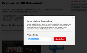 Watchever kostenlos testen mit Promo-Code