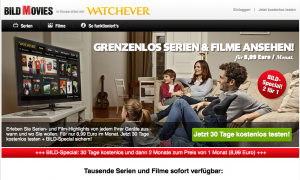 Film-Streaming-Flatrate von Watchever.BILD.de im Test